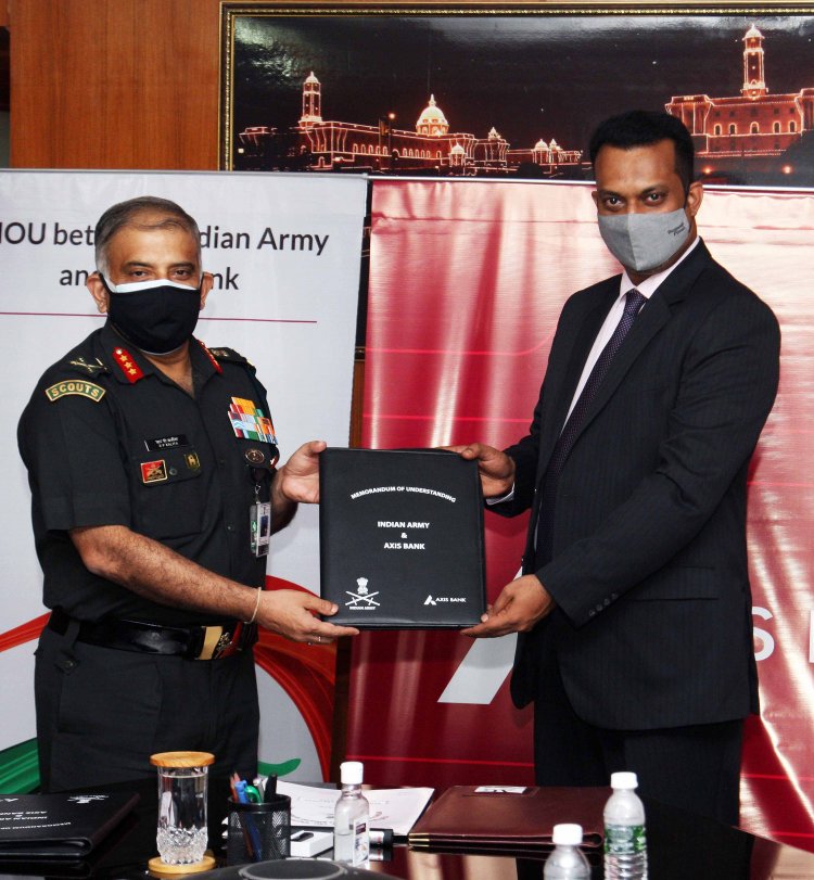 Axis Bank MOU with Indian Army.