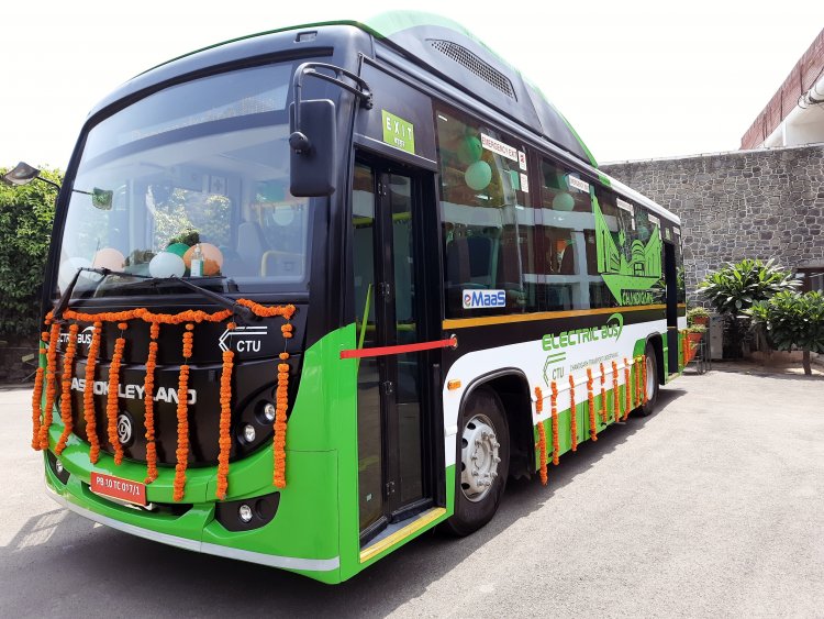 Governor of Chandigarh flags off the City’s First Ever Electric Bus by Ashok Leyland.