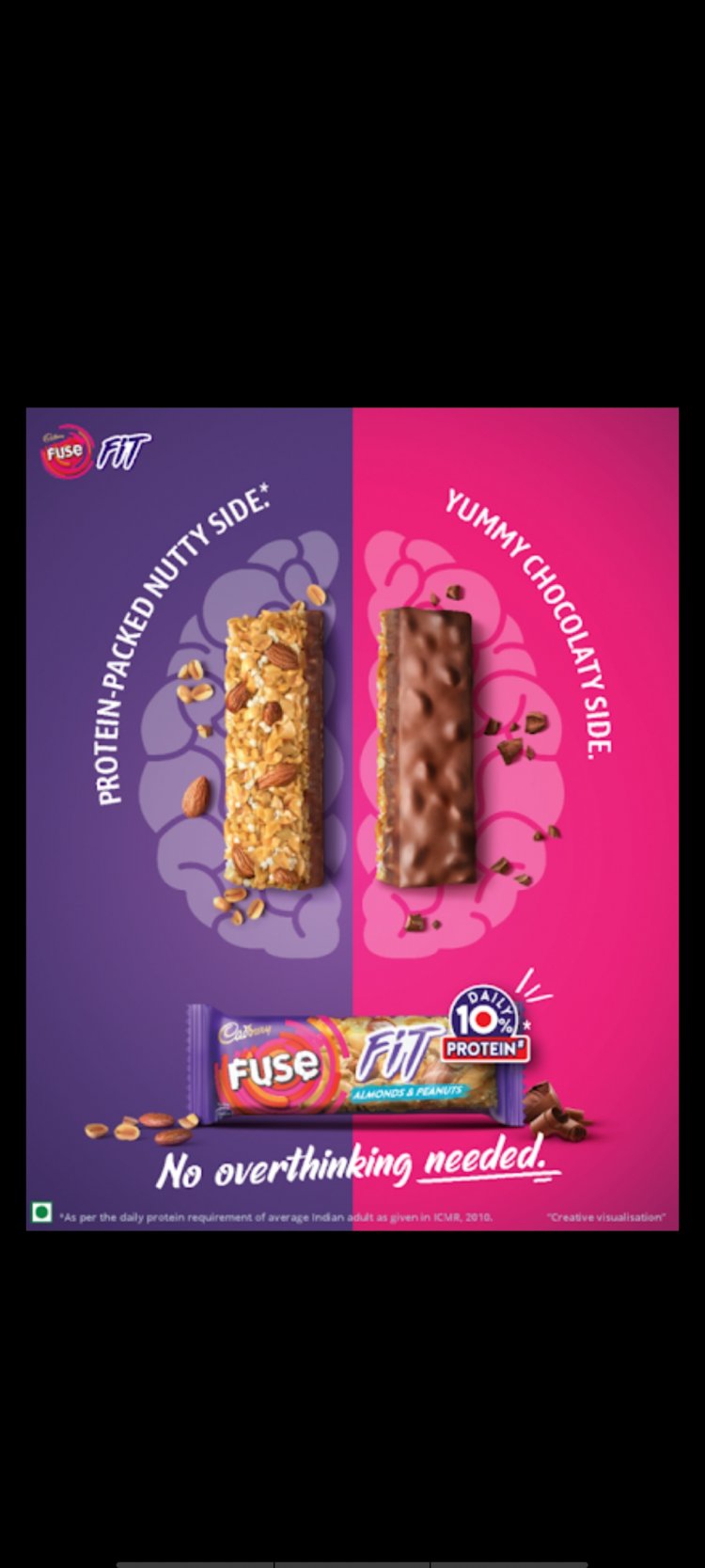 Mondelez India Marks Its Foray into The Snack Bar Category, with Cadbury Fuse Fit.