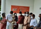 Cochin Mayor. Adv. M Anilkumar inaugurated the Annual Art exhibition 2021 by Art Teachers Organised by Teach Art Kochi at Durbar hall