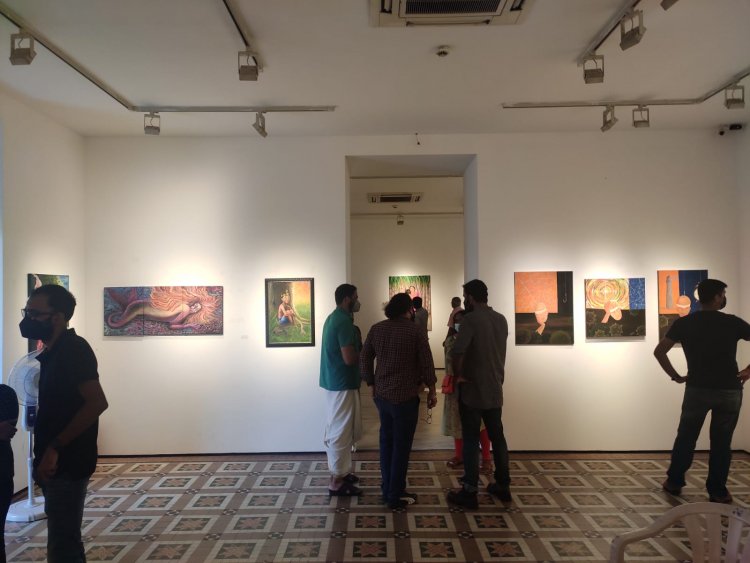 Remarks - an exhibition of paintings by 9 artists led by Prism group started on the 8th January 2022 at Durbar Hall Art Gallery