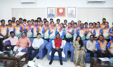 Junior Archery Contingent felicitated for exemplary performance in World Championship.