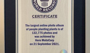 HERO MOTOCORP ACHIEVES GUINNESS WORLD RECORDS® TITLE FOR THE ‘LARGEST ONLINE PHOTO ALBUM OF PEOPLE PLANTING PLANTS