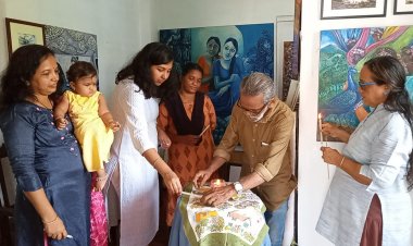 Namasthe Art Center conducted 4th Advent Exhibition of Women Art's Paintings
