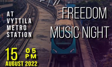 Untagged Freedom Music Night at Vyttila Metro Station on August 15th in association with Kochi Metro